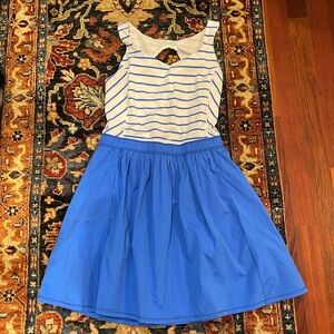 RARE LULULEMON Club Dress 
Deauville stripe pipe dream blue/white